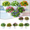 1 X Artificial Plants Green Bonsai Small Tree Pot Plants Fake Flower Potted Ornaments For Home Garden Floral Decoration