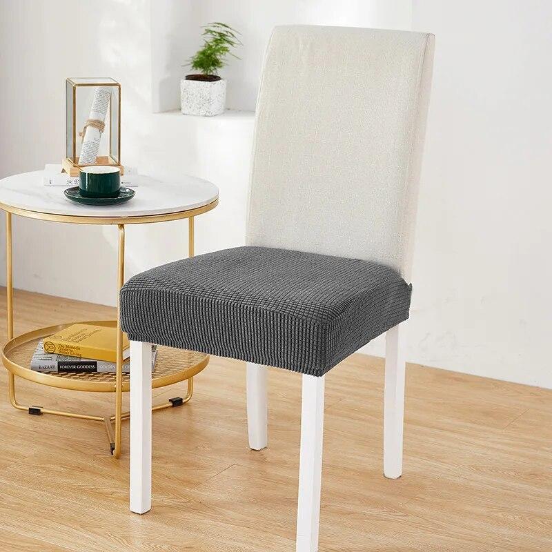 Housse de chaise en Jacquard sans dossier, housse de chaise pour salle à manger, maison, mariage, bureau, extensible, Anti-salissure, sans dossier, 1 pièce