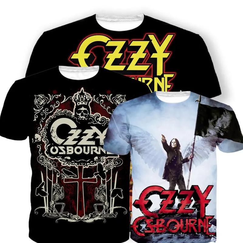 Maglietta Rock Band Ozzy Osbourne Maglietta Stampata 3D Uomo Donna Moda Maglietta Hip Hop Top Magliette Magliette Grafiche Vestiti Uomo Bambini
