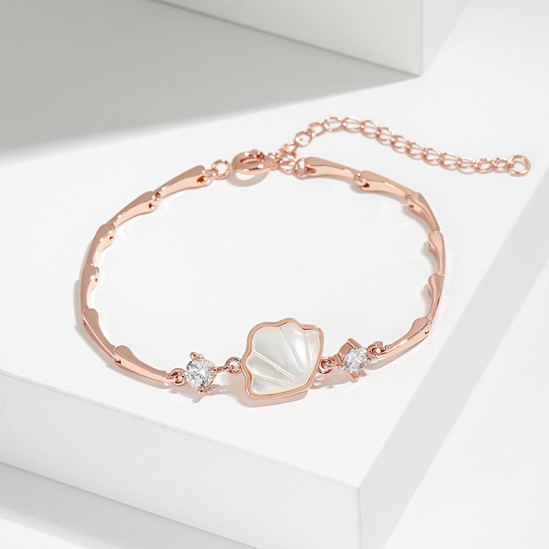 

Браслет «Бамбуковое сплетение» на всю жизнь женский, подарок девушке на День святого Валентина, браслет из натуральной ракушки с одной ракушкой