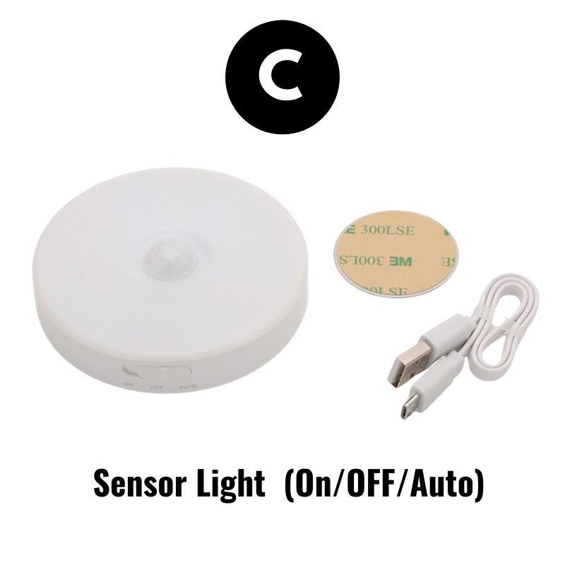 Homlly Rechargeable Motion Sensor Light (Warm Yellow) (X2PCS)