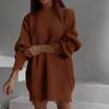 Women's O-neck Oversized Sweaters Long Sleeve  Pullover Loose Chunky Knit Jumper