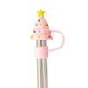 10mm3D Christmas Straw Cover Silicone Straw Cover 10mm 0.4in Dust-Proof Reusable Straw Tips Lids