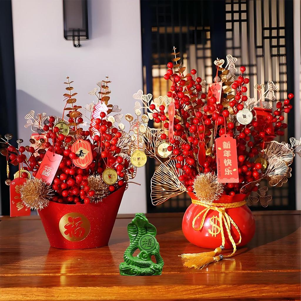 Snake Statue Small Wooden Chinese Zodiac Feng Shui Snake Figurines 2025 Year of The Snake Gift Snake Sculpture Ornaments for Luck Success Wealth