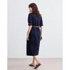 Demana Cloud Cotton Denim Maxi Dress with Belt