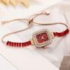 Fashion Rhinestone Women Watch Square Dial Ladies Quartz Watches Bracelet Band Wristwatches
