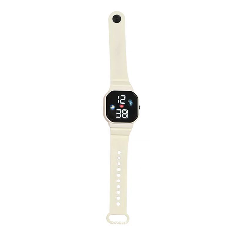 Electronic Watch Hollow Week Digital Sports Student LED Electronic Watch Couple Hollow Color Screen Watch Week Square Electronic Watch