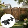 Slide Bolt Gate Latch Iron Bolt Sliding Lock Black Bolt Gate Lock with Screws for Outdoor Doors Sheds Barn Door Home Hardware 1p