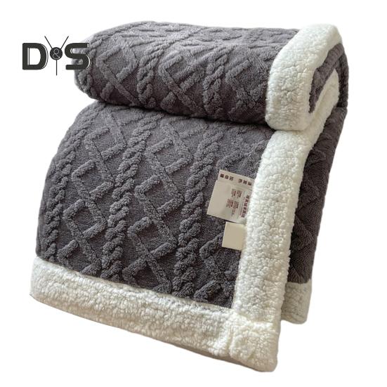 

Зимнее утолщенное одеяло, двухсторонний пух, плюш, двухслойное, 3D, жаккардовое, однотонное, для офиса, сна, общежития, дома, кровати, дивана, для путешествий, уютное, теплое одеяло 2x2.3m серый