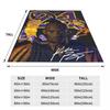 Professional Basketball Athlete Flannel Blanket Quality Soft Warm Purple Throw Blanket Winter Airplane Travel Bed Fun Bedspread