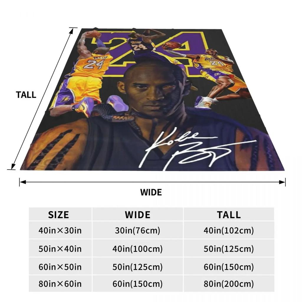 Professional Basketball Athlete Flannel Blanket Quality Soft Warm Purple Throw Blanket Winter Airplane Travel Bed Fun Bedspread