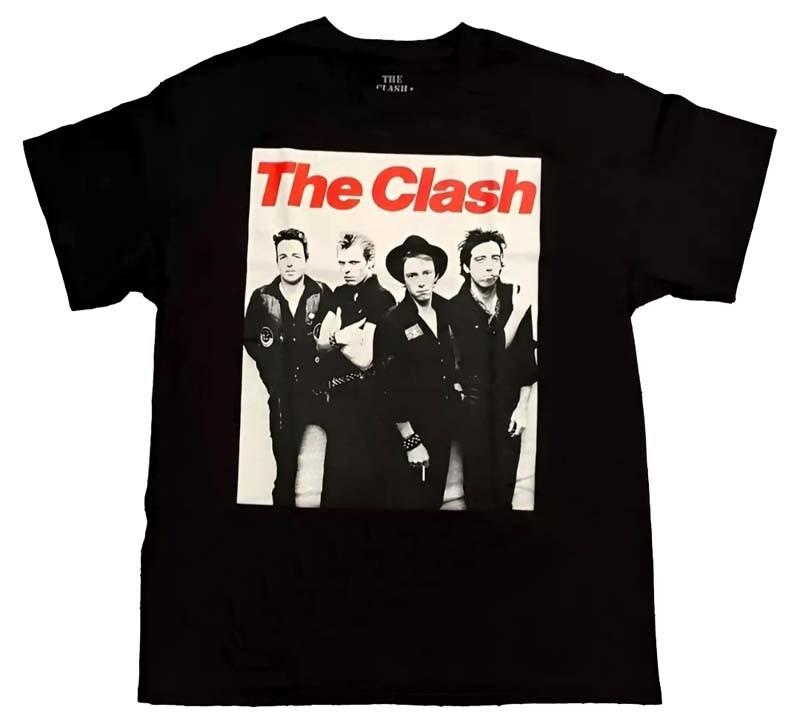 

New Authentic The Clash Black amp White Group Photo Punk Band Shirt London Calling Unisex T-Shirt M