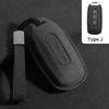 Suede Leather Car Smart Remote Key Case Cover Case For Ford Territory EV Bag Shell Holder Protector Key Chain Auto Accessories