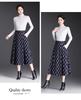Spring 2026 Grid Pleated High-Waist A-line Midi Skirt - New Arrival, Perfect for Draped Commute Fashion