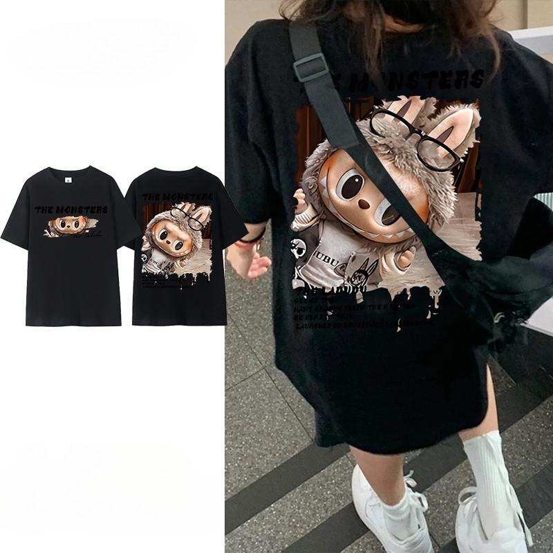 

Oversized T Shirt Woman T Shirt Oversize Summer Casual Women s Loose Short Sleeved LABUBU Print Korean Style 150