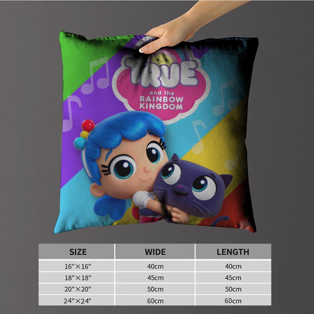 Pillow Case luxurious home office, sofa decorative Multi sized car seat cushions, pillowcases T-True and The R-Rainbow Kingdom