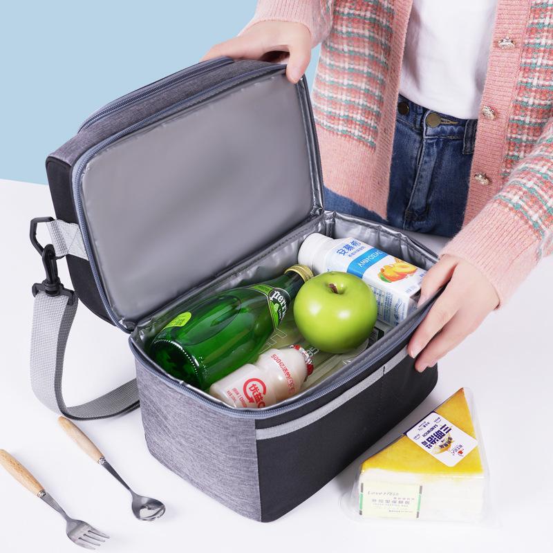 Multifunktionale Oxford-Kühltasche mit großem Fassungsvermögen, wasserdicht, tragbar, mit Reißverschluss, Thermo-Lunch-Taschen für die Lebensmittelaufbewahrung bei Picknicks im Freien