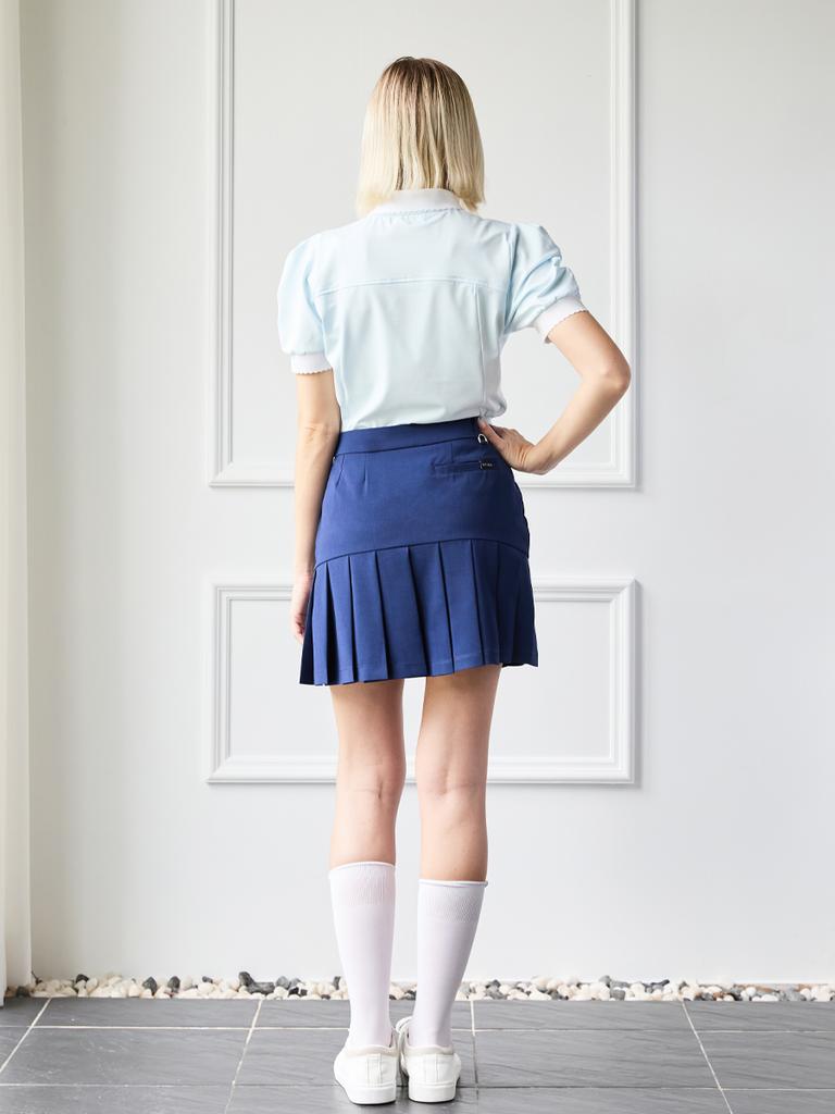 Nitina Unique Snap Pleated Skirt D/Bl