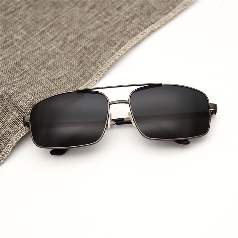 

Men s Metal Frame Sunglasses: Sun Protection, Square Design for Round/Long Faces