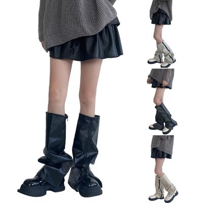 Womens Knee High Leg Warmer Socks Leggings Ankle High Bandage Knee High Boot Long Tube Long Socks Leg Sleeve Calf Covers