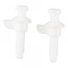 Durability Plastic White Easy Install Nuts Package Content Pair