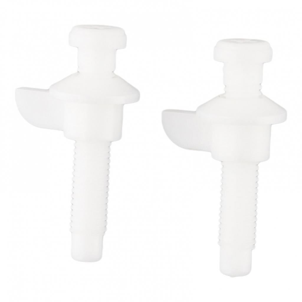 Durability Plastic White Easy Install Nuts Package Content Pair
