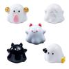 Cute Ghostly Miniature Resins Figurine Playful Desktop Decoration Gift For Halloweens Party