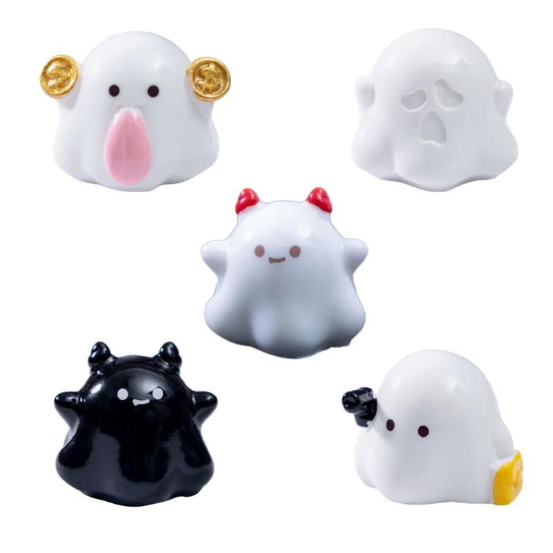 

Cute Ghostly Miniature Resins Figurine Playful Desktop Decoration Gift For Halloweens Party 1