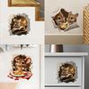 Self-adhesive PVC Cartoon Mouse Hole Wall Stickers Removable for Living Room Entryway Bedroom Home Decor
