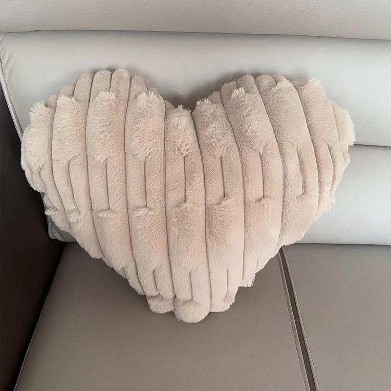 Heart Shaped Stripe Plush Soft Pillow Fluffy Sleeping Pillow Living Room Home Decor Valentine Day Gifts Comfortable Sofa Cushion 40X50CM 4976₽