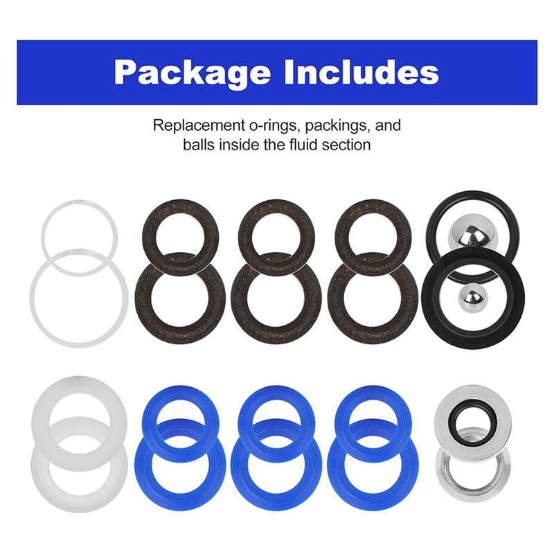 A96I-10X 244194 Pump Repair Kit - Airless Paint Sprayer Accessories Pump Repair Packing Kit For 295 390 395 490 495 595 3400