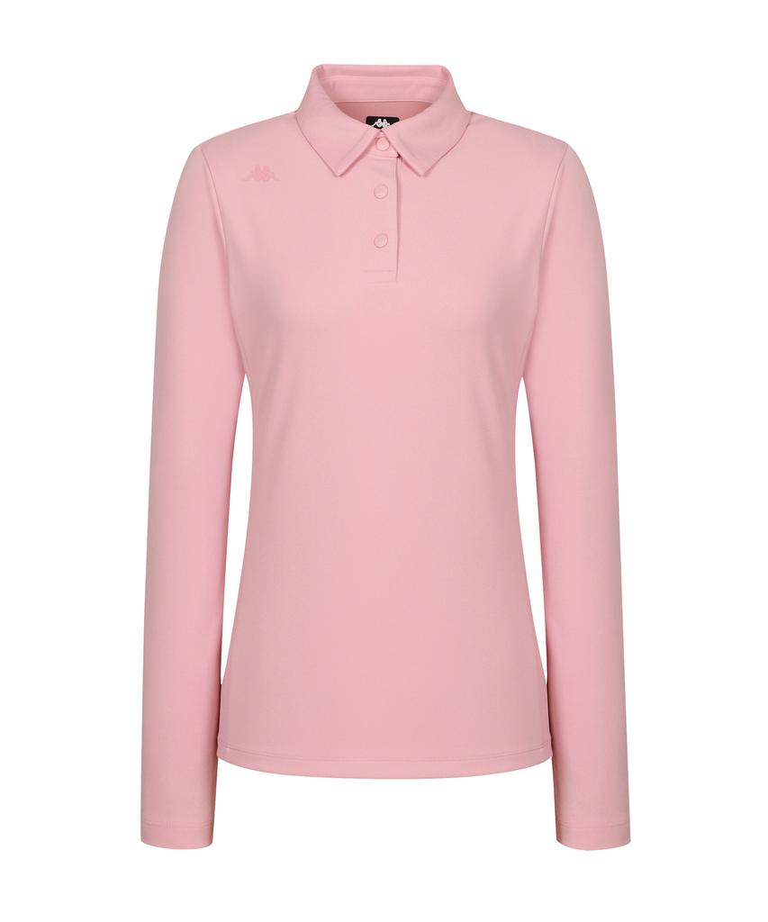 KAPPA Polo Long Sleeve Collared Shirt Women'S Pink