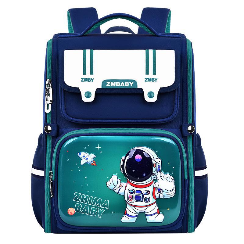 Durable Cartoon School Backpack for Boys, Grades 1-6: Large Capacity