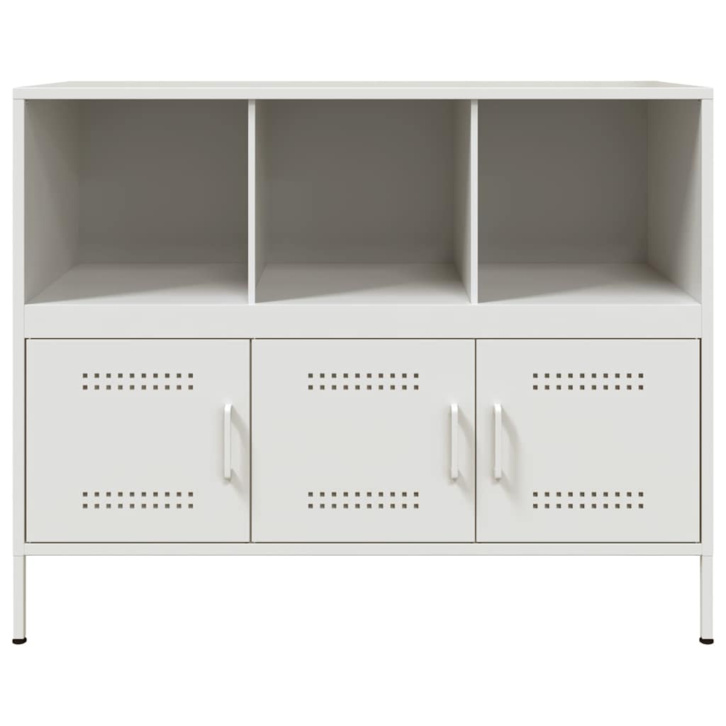 Vidaxl Szafka, Biała, 100,5X39X79 Cm, Stal