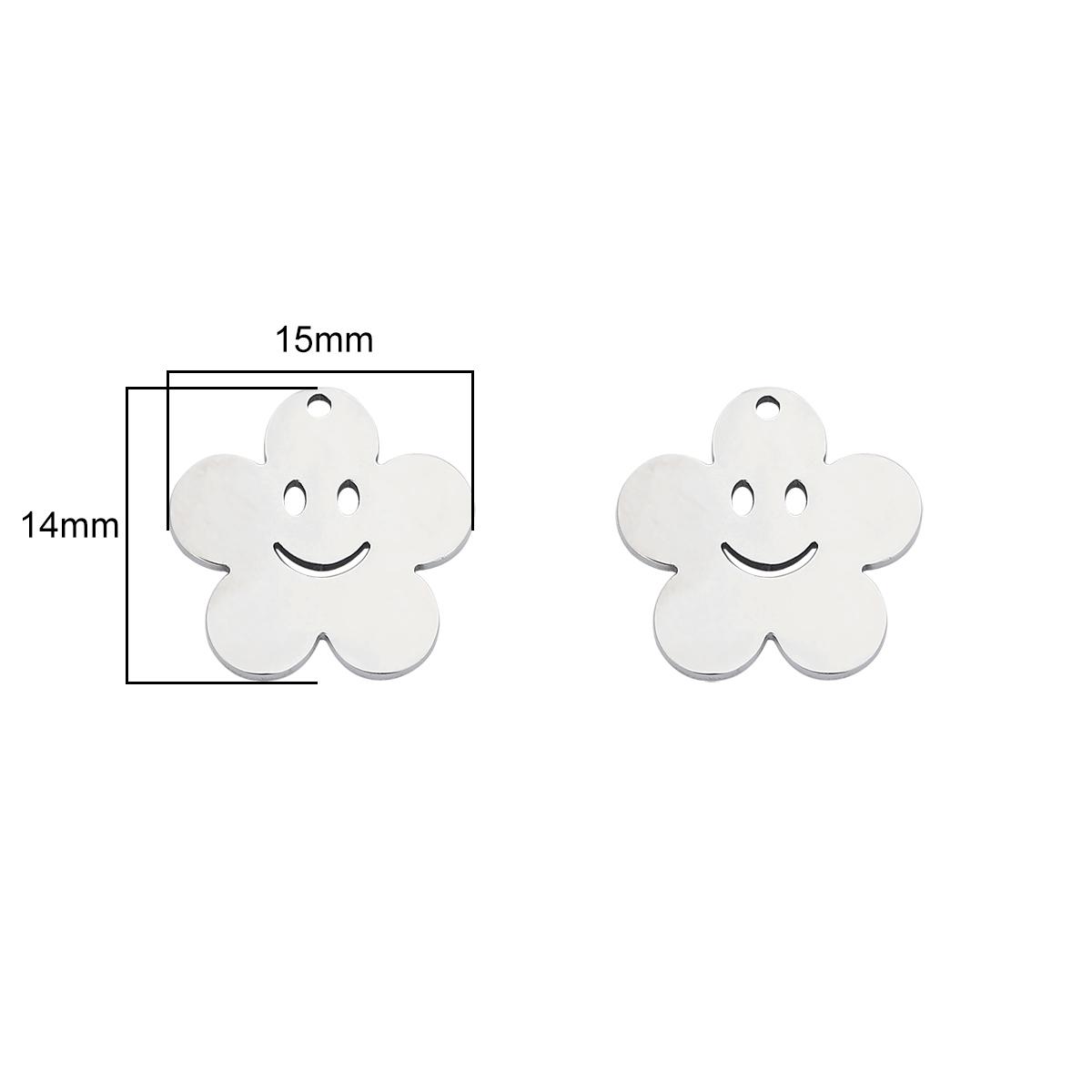 

4 шт./пакет, высокое качество, гладкая полировка, нержавеющая сталь 304, подвески в виде сердца, бабочки, цветов, подвески для ожерелья на заказ, браслет, изготовление ювелирных изделий своими руками 22x20mm 4pcs