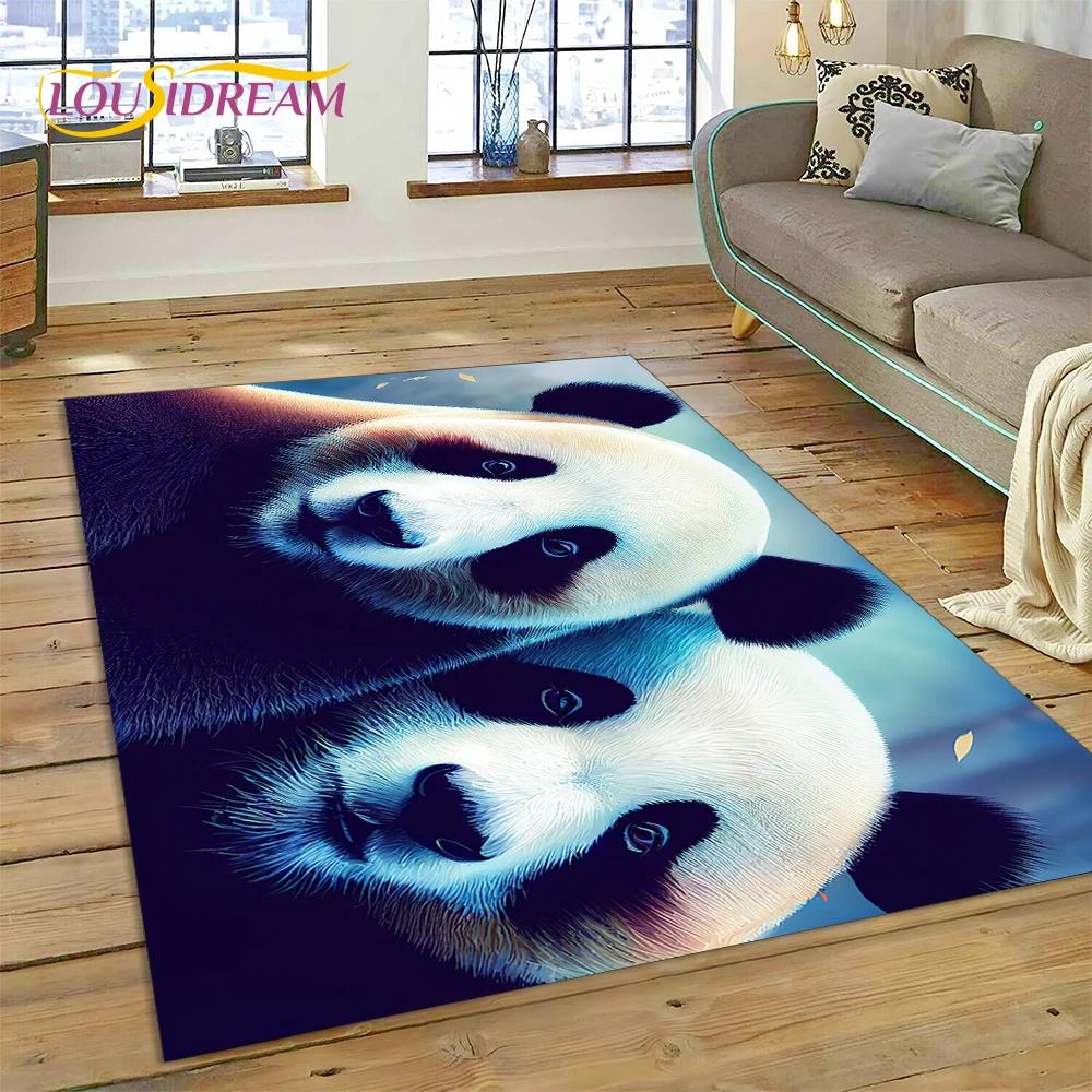 Cartoon Cute Panda Dream Animal 3D Rug Carpet for Living Room Bedroom Decor,Floor Mat Non-slip Decoration for Sofa Doormat Gift