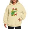 Ladies' Christmas Style Printed Hoodie With Wool And Pockets For Women