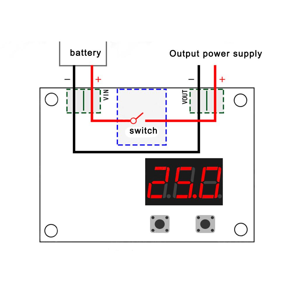 XH-M609 Întrerupător de deconectare de joasă tensiune întrerupător 12V 24V 36V Afișaj LED digital Protecție la supradescărcare pentru baterie cu litiu 12-36V