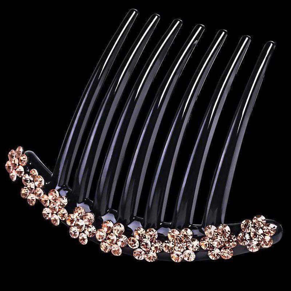 Rhinestones Ponytail Holder Women Hair Comb Mother Headwear Korean Barrettes Crystal Hair Clips