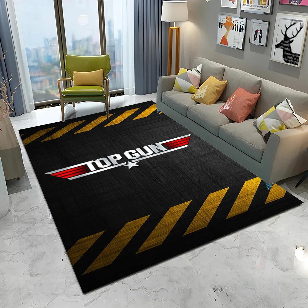 Top Gun Classic Movie Sign Tom Cruise Carpet Rug for Home Living Room Bedroom Sofa Doormat Decor,kid Area Rug Non-slip Floor Mat