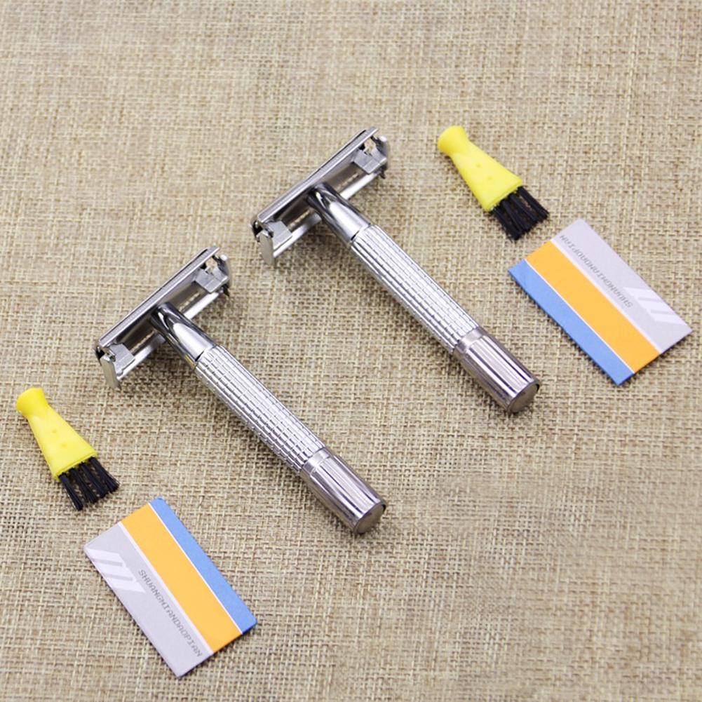 Чоловіча бритва для бороди з класичним лезом, тример, двостороння бритва для волосся