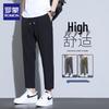 Men's Ice Silk Quick-Dry Straight-Leg Cropped Casual Pants
