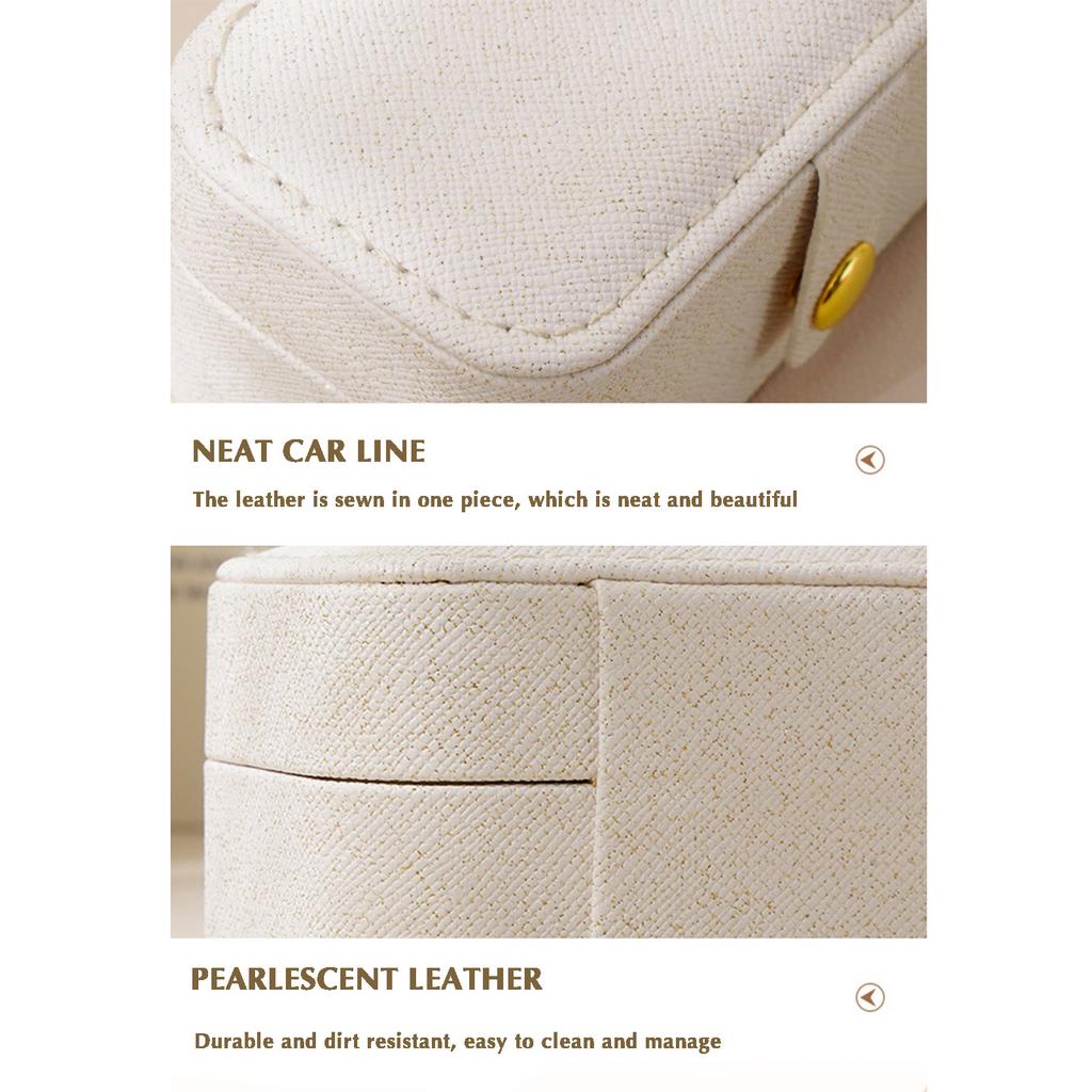 Mini Faux Leather Jewelry Portable Box Multiple Compartments Jewelry Case Mini Travel Jewelry Display Collection Rings Holder