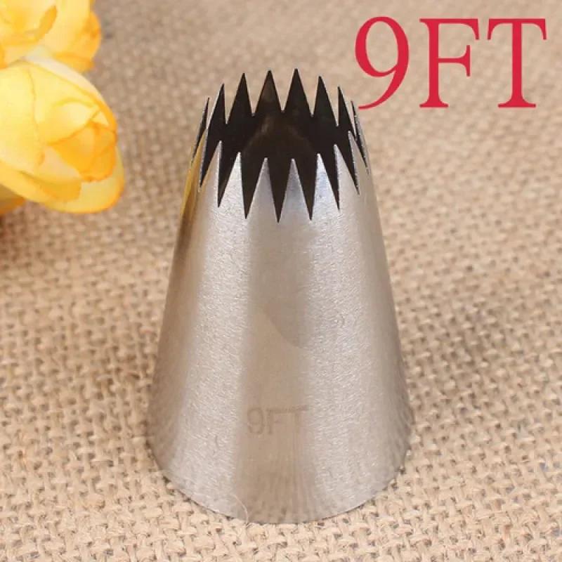 

9FT Large Russian Icing Piping Nozzles, Pastry Tips for Cake Decorating, Cookies, Cream and Fondant