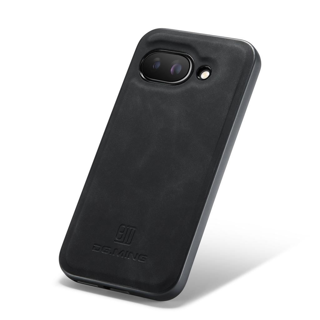 DG.MING Für Google Pixel 9a Hülle PU-Lederbezogene PC+TPU Hybrid Handyhülle