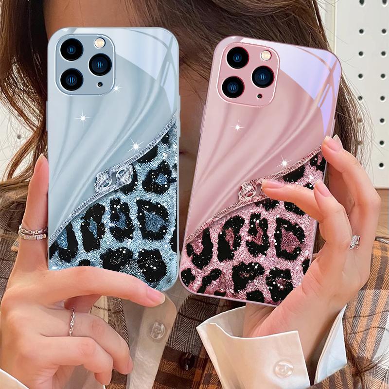 Colorful Patterns For IPhone 16 Pro Max 15 Pro 14 13 12 Mini 11 XS Max XR 7 8 Plu SE 2022 Tempered Glass Phone Case