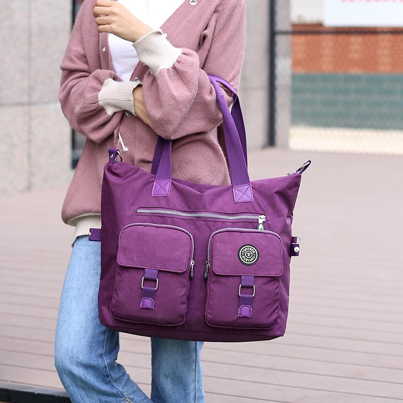 Women's Large Tote Bag with Multiple Pockets – Stylish Multi-Color Shoulder Bag for Work, Shopping & Travel