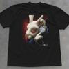 Maglietta con Coniglio Bianco che Indica l'Orologio - Maglietta Meme Virale di TikTok - Divertente T-Shirt Unisex