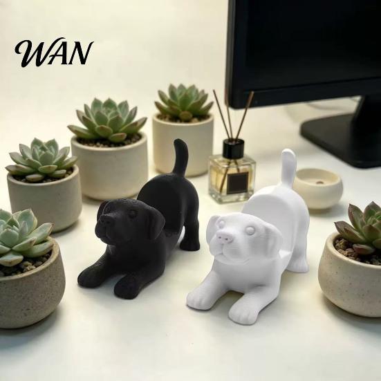 PLA Plastic Phone Holder Puppy Cell Holder, Decorative Smartphone Mount, Mobile Hand Free Movie Watching Stand Ornament for Office Table Home