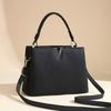 Sophisticated Pu Water Bucket Handbag With Zipper Closure And Inner Divider For Office And Casual
